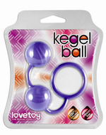 Фиолетовые шарики Kegel Ball металлические в силиконовой оболочке (фиолетовый ) (Цвет: фиолетовый)