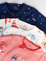 Комбинезон / Cлип для малышей Next N26-367, 3 шт., Молочный, Красный, Синий