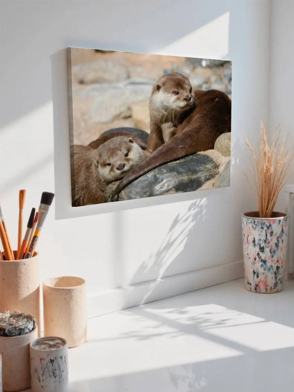 Картина на стену 40 X 50 Выдры