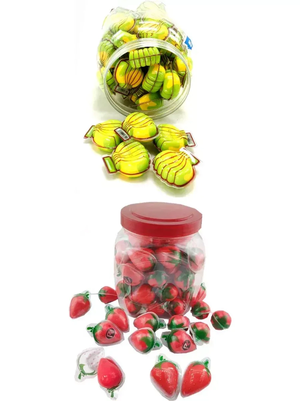 Мармелад с джемом в форме Клубники и Бананов 900 г * 2 шт