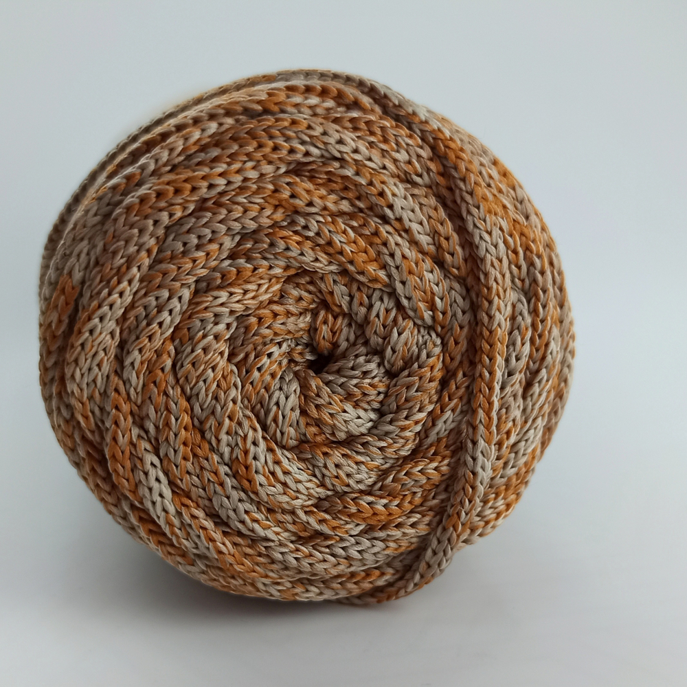 Полиэфирный шнур круглый 3 мм меланж Песок