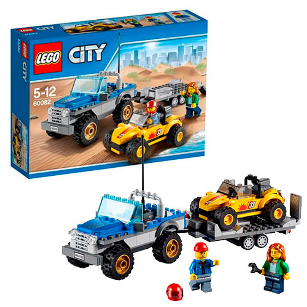 LEGO City: Перевозчик песчаного багги 60082 — Dune Buggy Trailer — Лего Сити Город