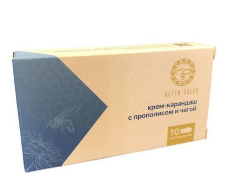 Крем-карандаш с прополисом и чагой / 10 шт. по 20 мг./ Altyn Solok