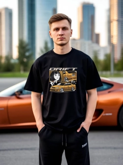 Футболка мужская y2k с принтом машиной