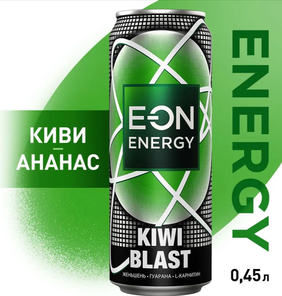 Напиток тонизирующий E-On Kiwi Blast жб 0,45[12]C