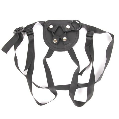 Черные трусики для страпона на регулируемых ремешках (Цвет: черный)