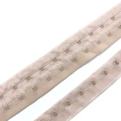 Крючки на ленте двухрядные серебристый пион (цв. 168), Arta-F