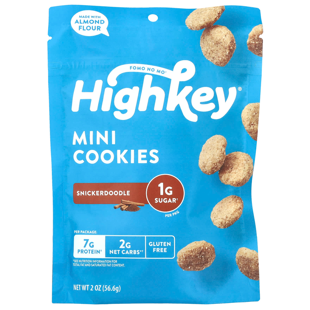 HighKey, Мини-печенье, сникердудл, 56,6 г (2 унции)