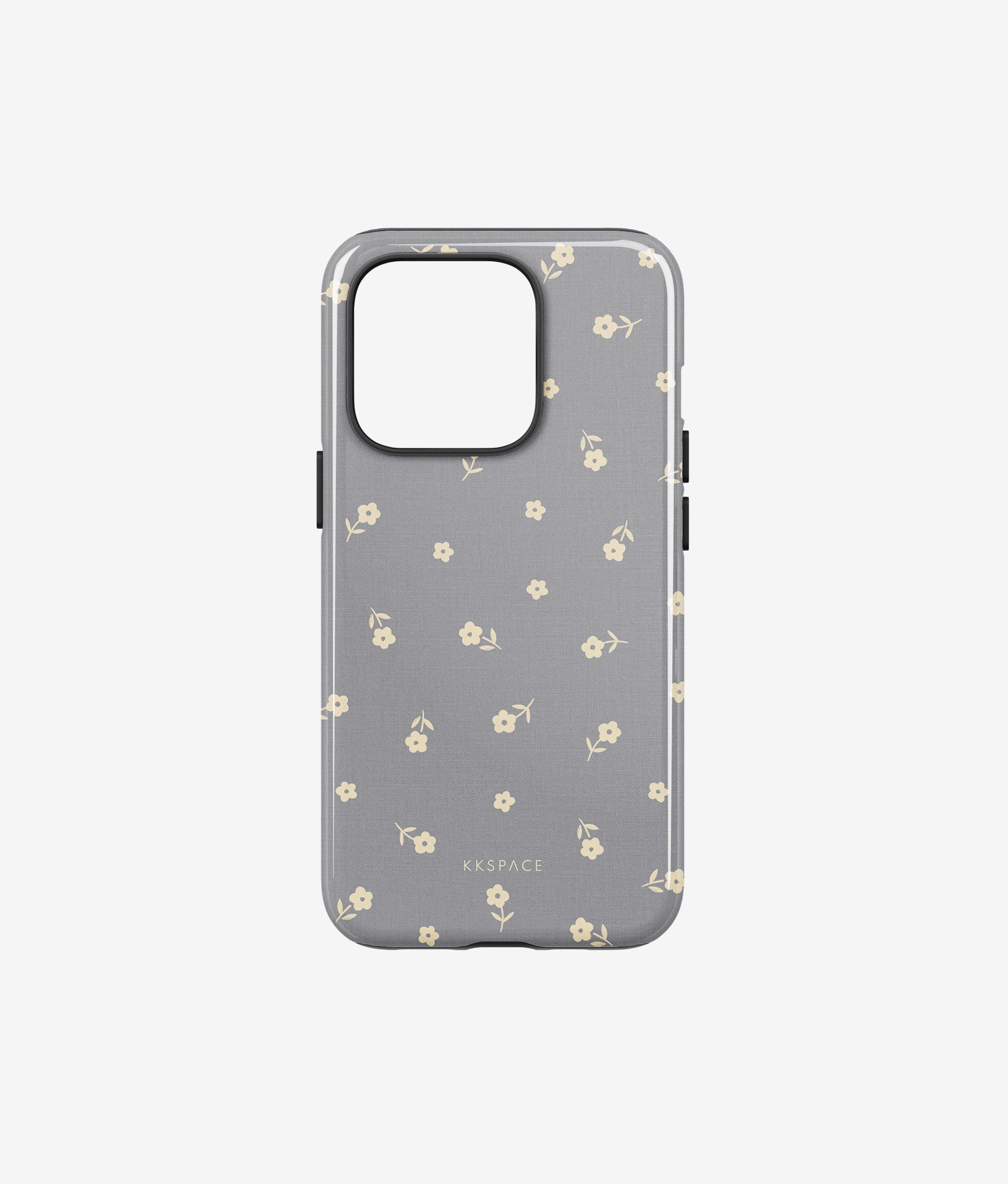 Чехол EARLY FLOWERS (серый) для iPhone