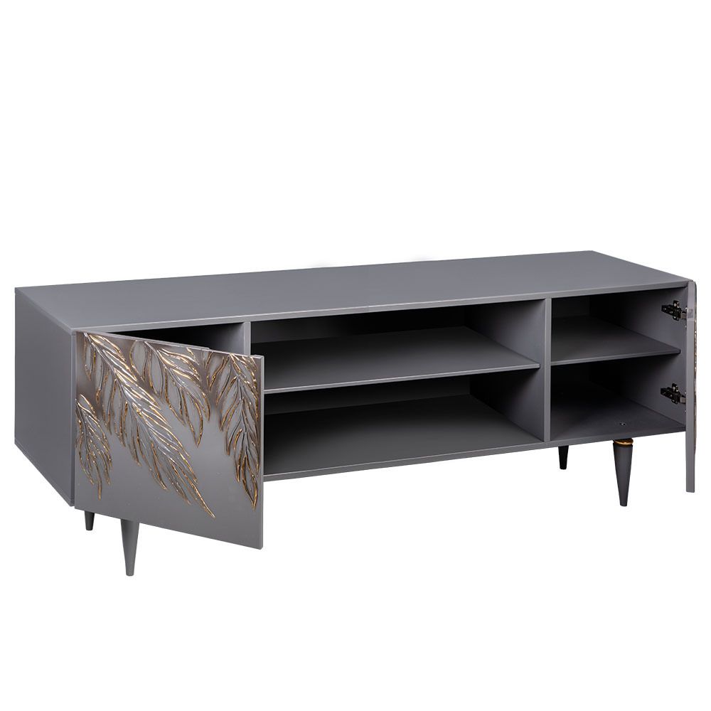 Тумба под ТВ Тропик 155см Классик Серый Голд