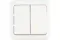 Выключатель Legrand Quteo 2-клавишный накладной IP44 белый 25969