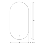 Зеркало Evoform с LED-подсветкой 16,5 W 40х80 см Сенсорный выключатель Нейтральный белый свет