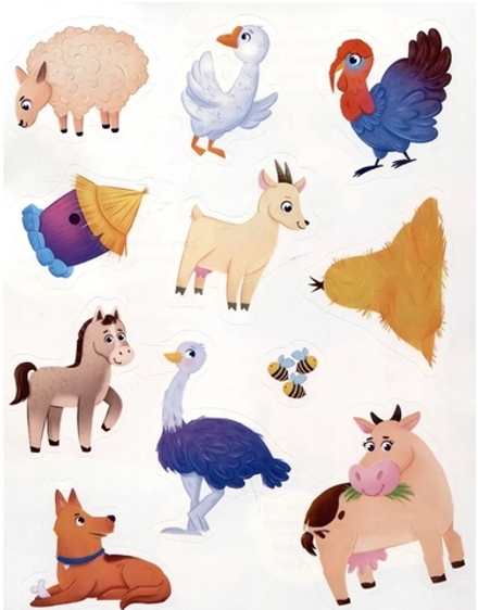 На ферме: книжка с наклейками