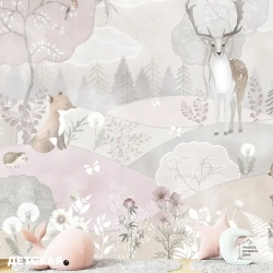 Фотообои 3d детские 400х270 Сказочный олень