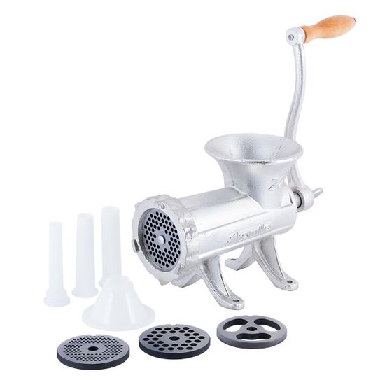 Мясорубка механическая чугунная Kamille KM-6525 со сменными насадками