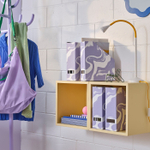 Набор папок IKEA TJENA (ТЬЕНА), Сиренево-белый, 25x30x10 см, 2 шт