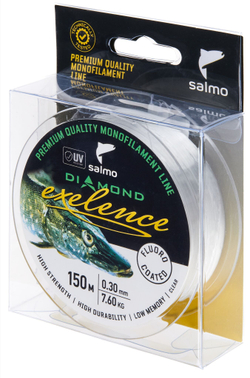 Леска монофильная Salmo Diamond EXELENCE FLUORO COATED Clear 150/030