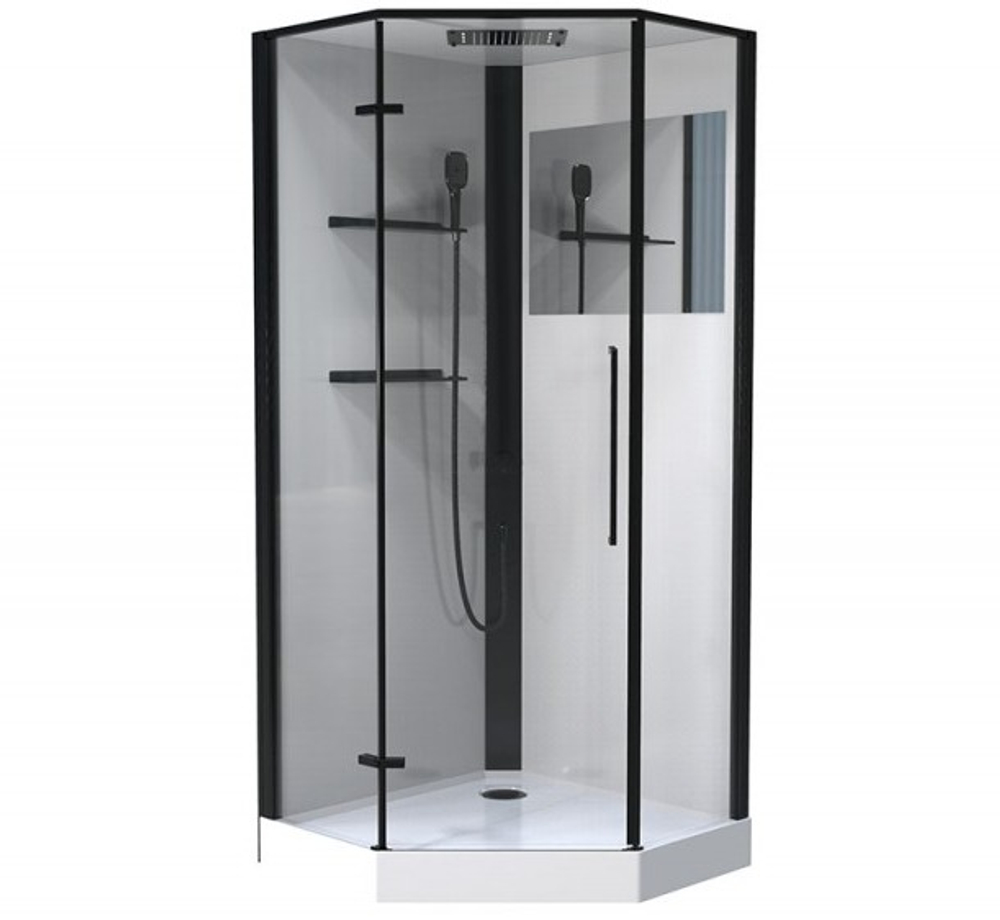 Кабина душевая Esbano (Эсбано) ESM-PENTA-90 L, с низким поддоном, с гидромассажем, 90х90х215