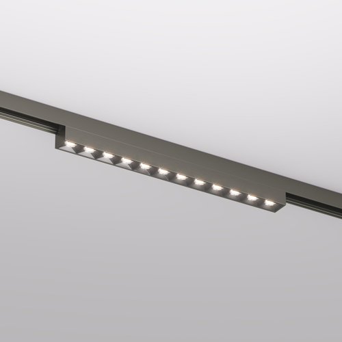 DK5771-DN Светильник для трека SHINE GRILL со светодиодом, L231*W19*H27, 48V DC, 10W, RA?90, 3000K, IP20, темный никель, алюминий