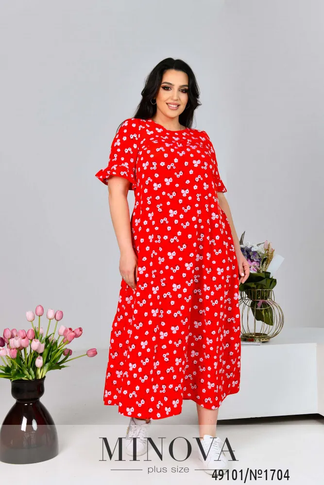 Платье 1704-красный Minova