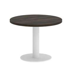 Yalta Стол журнальный круглый LT.SJ-1 Дуб Мали/Металл Белый 600*600*450