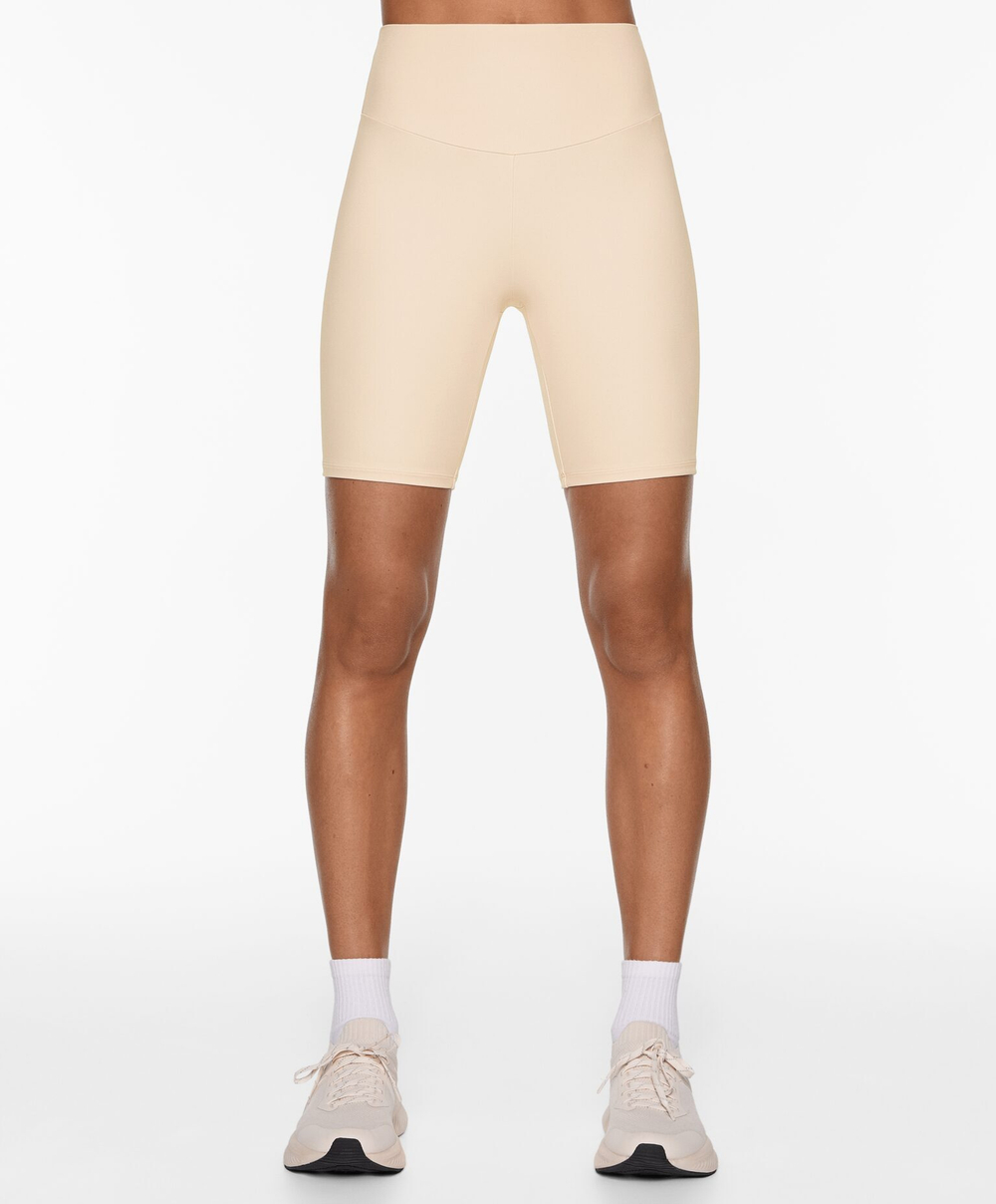 OYSHO Легинсы-велосипедки Comfortlux с высокой посадкой длиной 20 см, светлый экрю