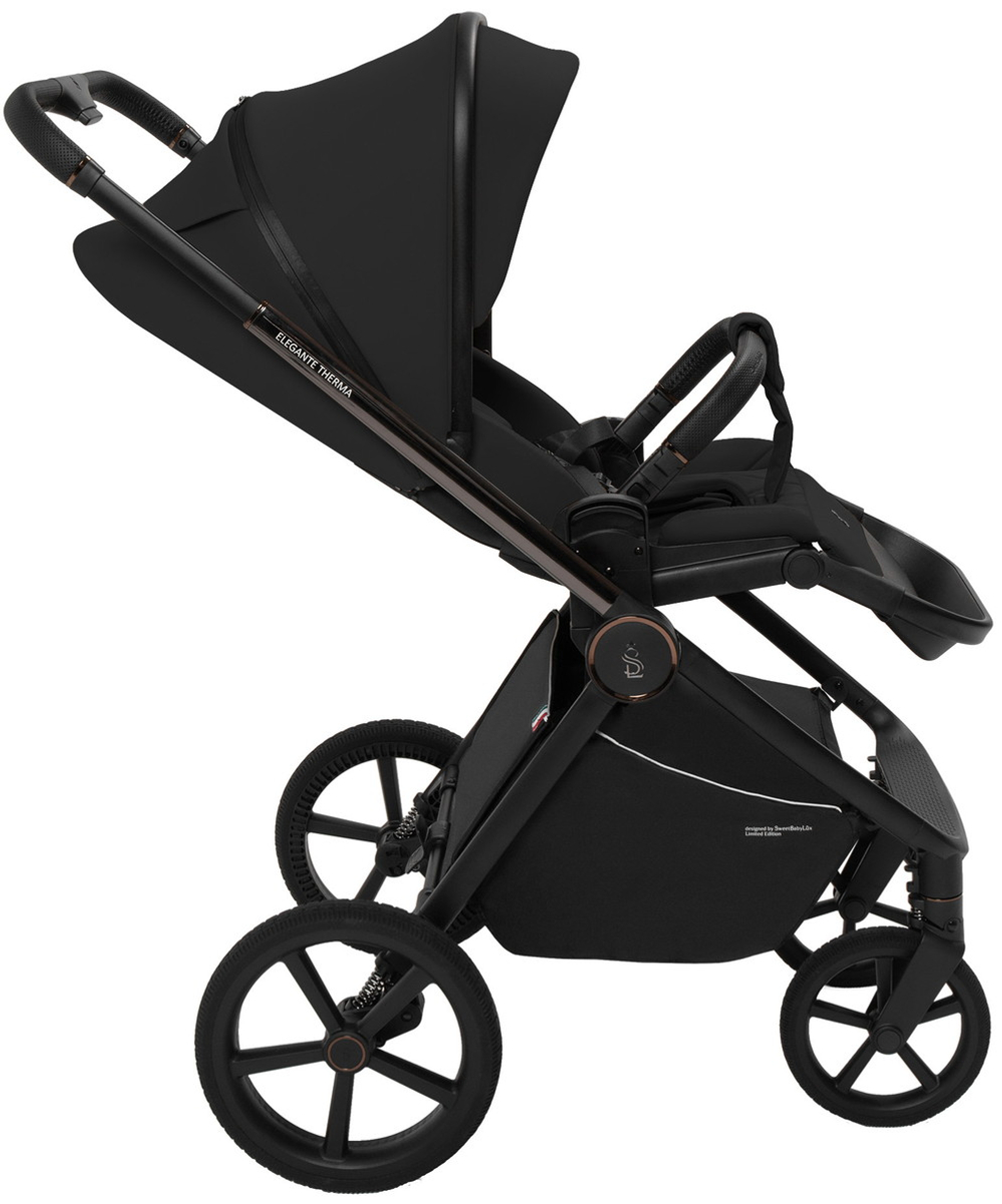 Коляска 4 в 1 Sweet Baby SBL Elegante Therma + автокресло Elegante Plus с базой i-Size ISOFIX DK780 Black