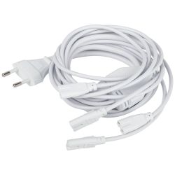 Разветвитель сетевой для линейных светильников ЭРА 5х IEC C7 2pin 2m для подключения 5 светильников | Аксессуары для фито светильников