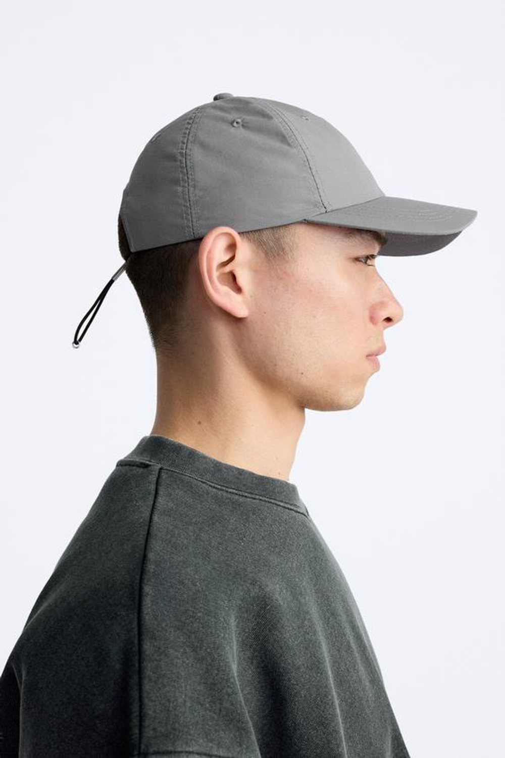 ZARA КЕПКА ИЗ ВЫСОКОТЕХНОЛОГИЧНОЙ ТКАНИ, СЕРЫЙ