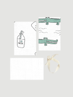 Сет из 3х муслиновых салфеток Mjölk Молоко/White/Крокодилы