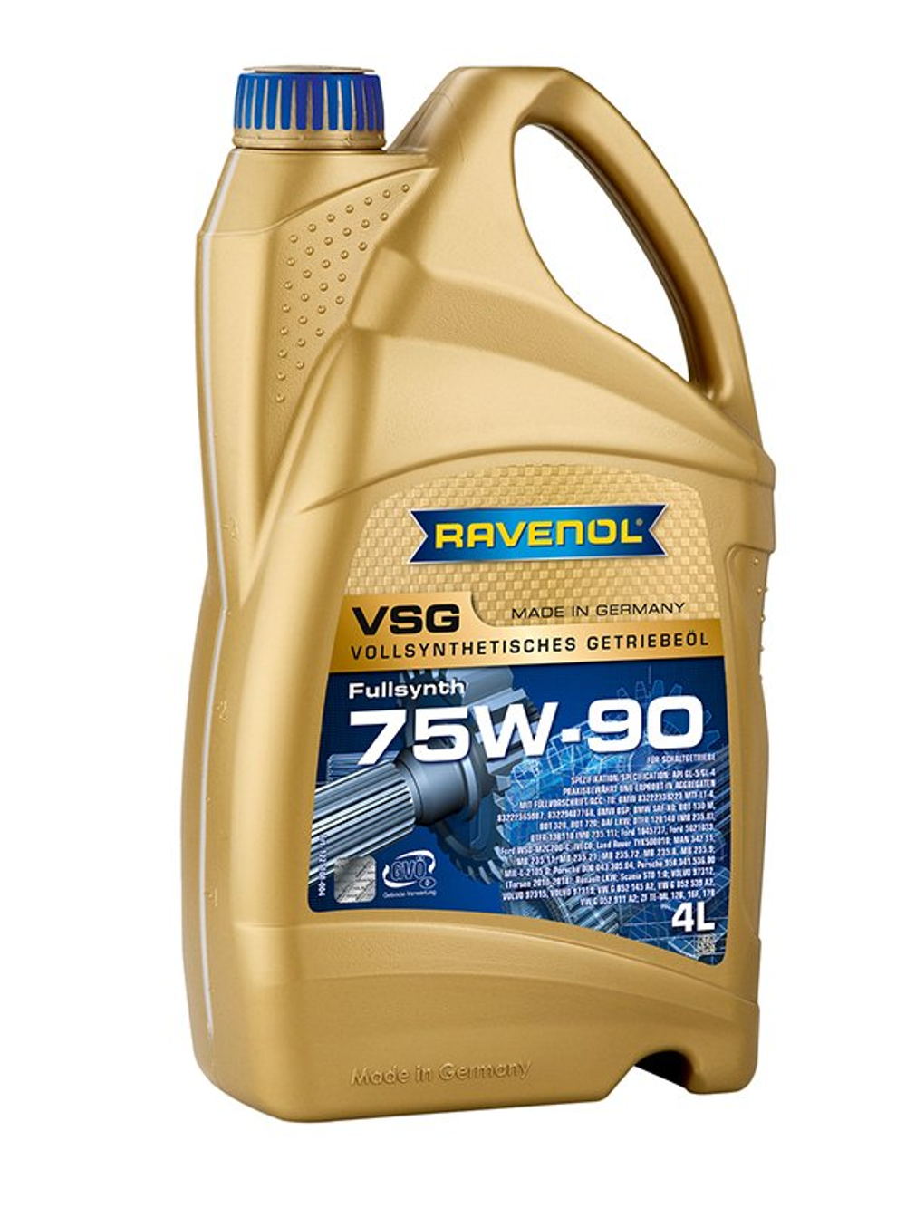 Трансмиссионное масло Ravenol VSG 75W-90 GL-4/5, синтетическое, 4 л