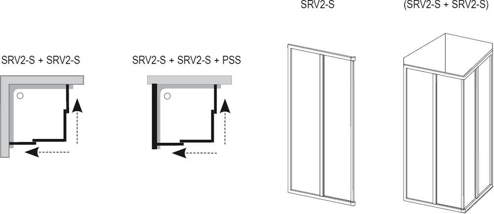 Душевой дверь Ravak Supernova SRV2-S - 80 белый+перл 14V4010211