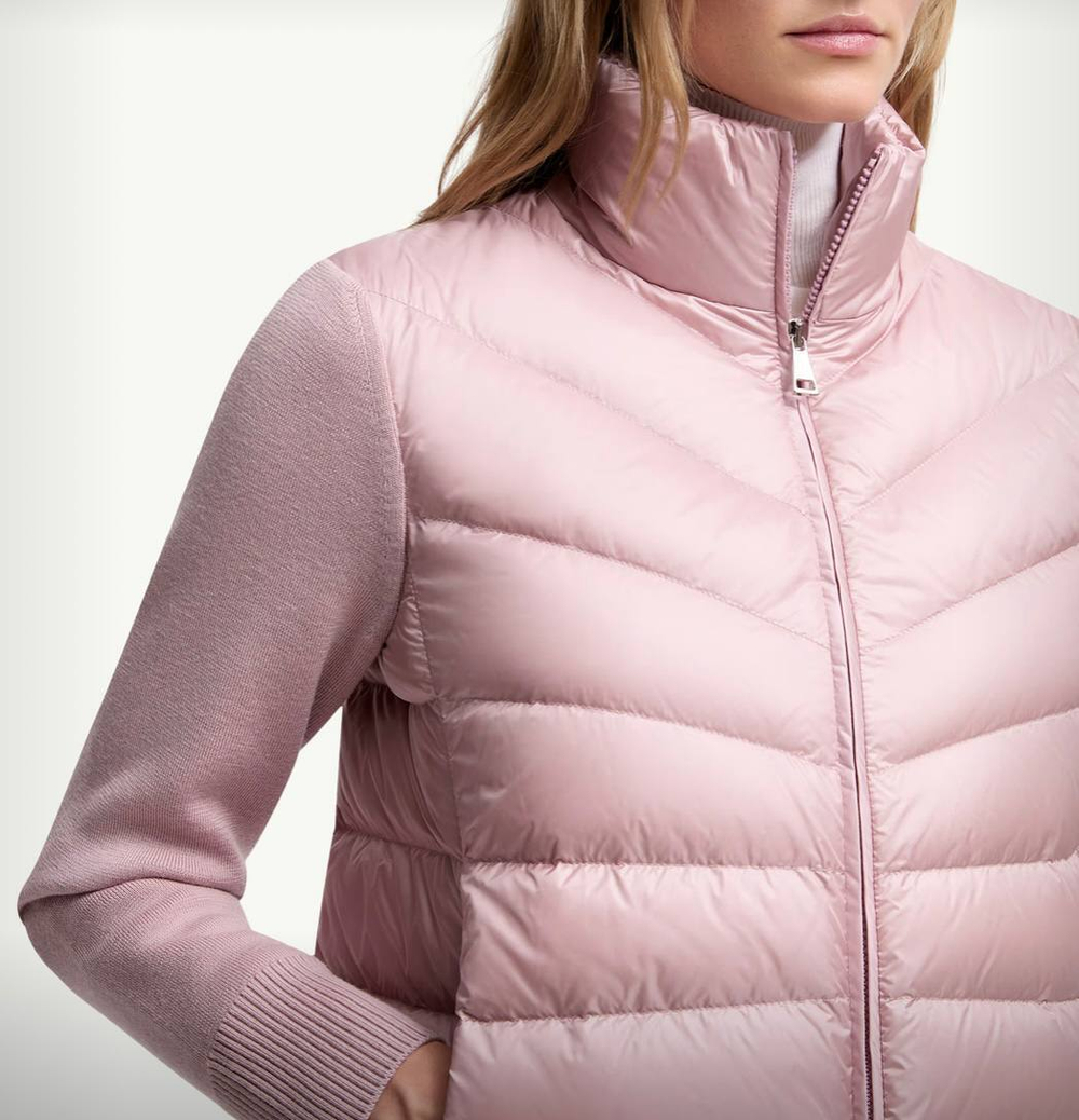 Утеплённый жакет из шерсти мериноса с пухом и молнией от Moncler