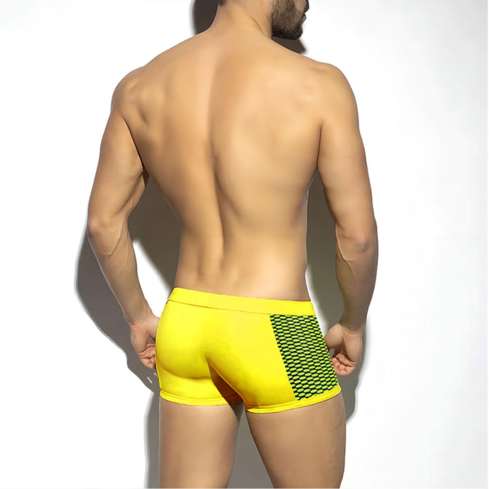 Мужские плавки боксеры желтые Romeo Rossi RR6508-13
