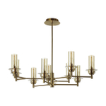 6554/9C CLASSI LN26 098 бронза/коньячный/металл/стекло Люстра потолочная E14 9*40W 220V MADONNA