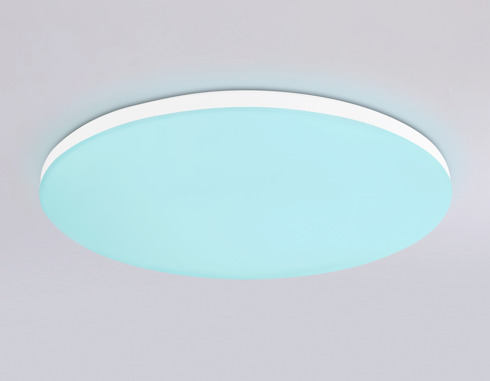 Потолочный светодиодный светильник с Wi-Fi Яндекс Алисой/Tuya/Smart Home/Alexa FZ2002 WH белый IP54 25W 3000K-6500K+RGB D370*55 (ПДУ ИК)