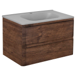 Тумба под раковину Vincea Vico 800 подвесная, 2 выкатных ящика soft close, R.Wood