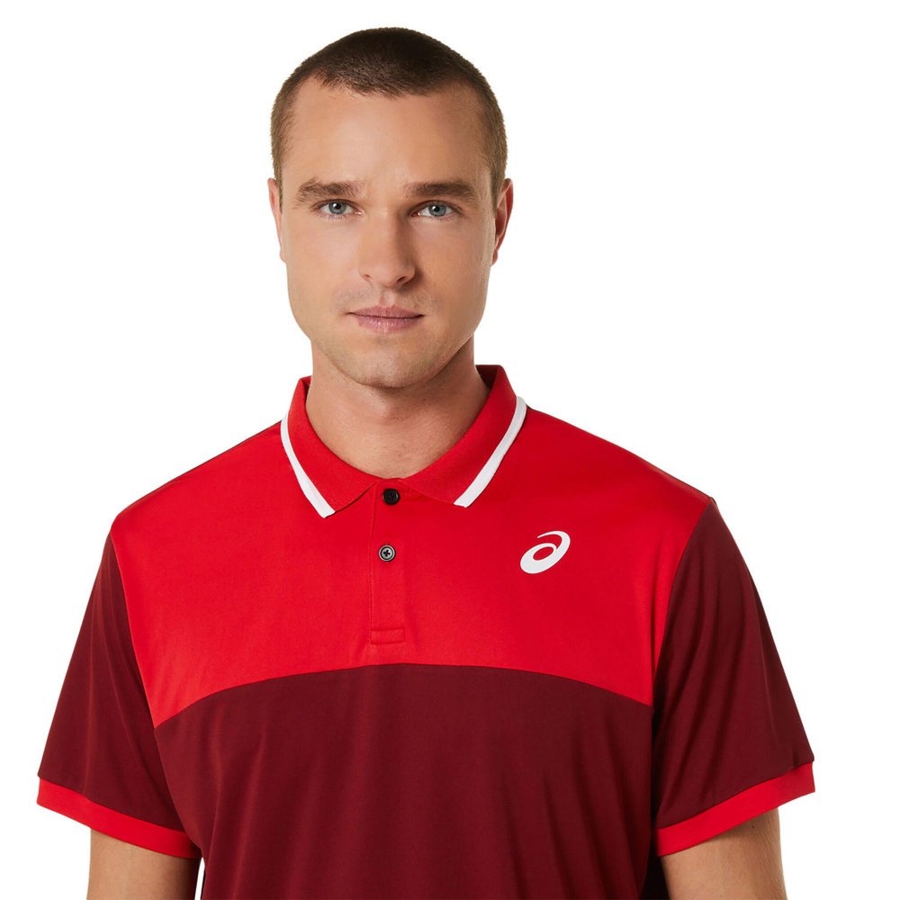 Мужское теннисное поло ASICS Court Polo Men - Dark Red, Red
