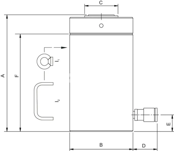 Домкрат Holmatro HJ 100 G 15 SN с блокировочной гайкой и гравитационным возвратом
