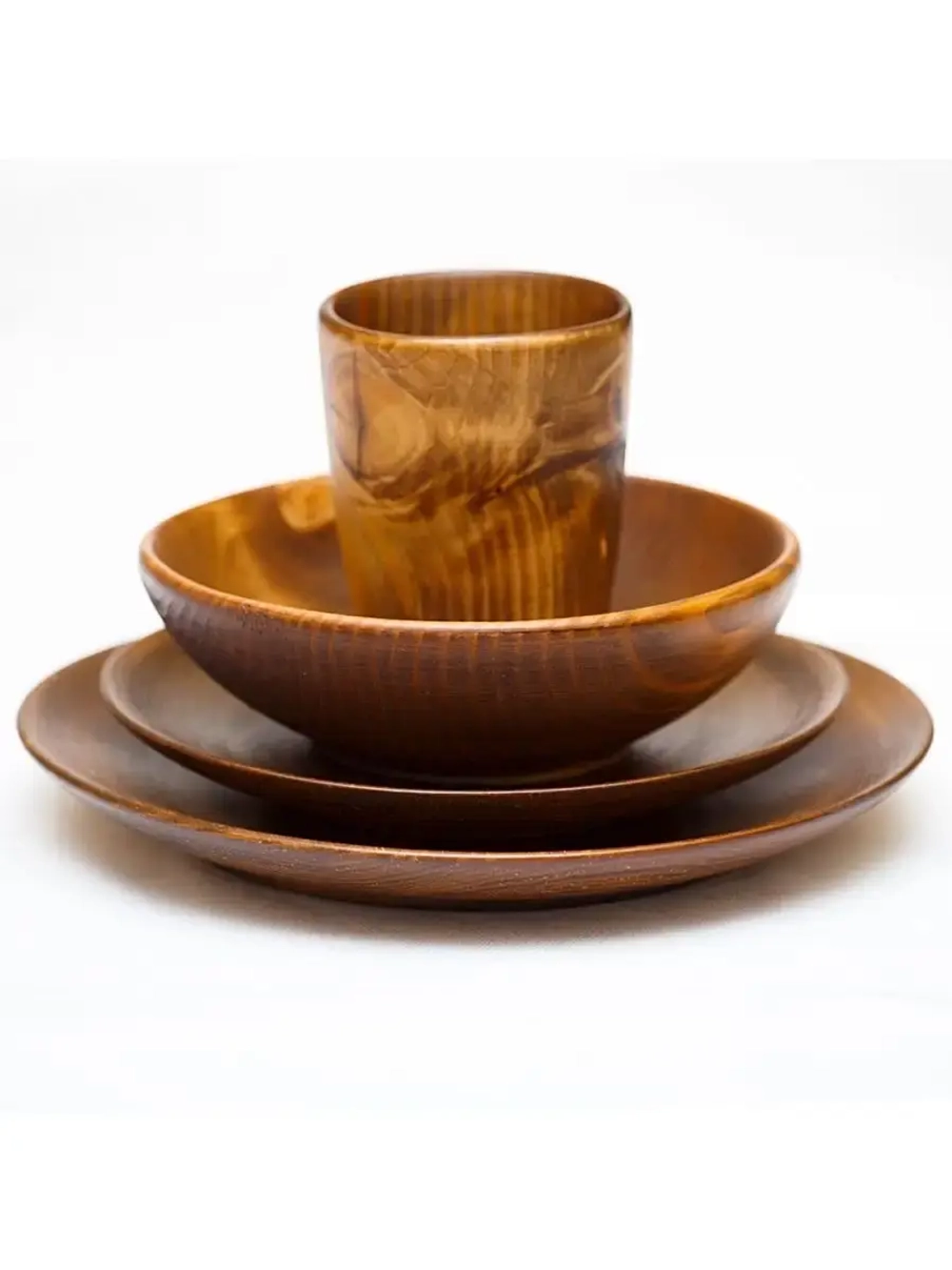 Набор тарелок+стакан  "ABIES SIBIRICA".