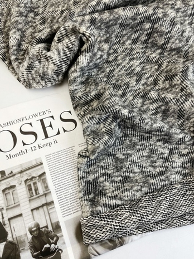 РОМБЫ - Вязаный трикотаж с ВОРСОМ по лицу (ОЗ52) УЦЕНКА!