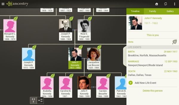 Приложение Ancestry для iPhone, IPod Touch, или IPad построит ваше генеалогическое дерево