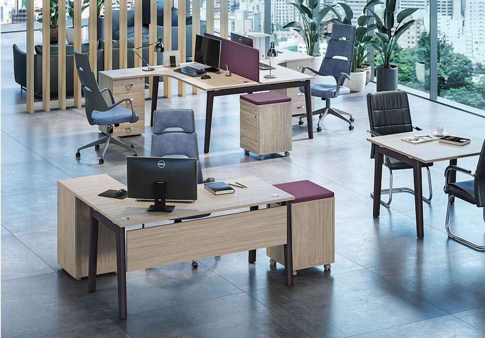 Рабочая станция 3 места ONIX WOOD