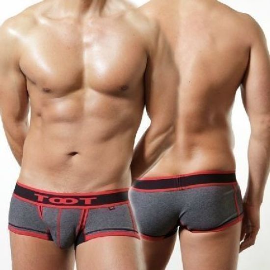 Мужские трусы хипсы серые с красной вставкой Toot Boxer Grey TT00104