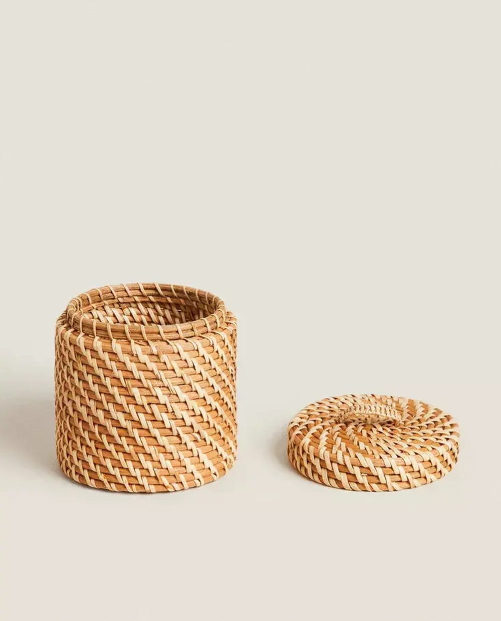 ZARA HOME МАЛЕНЬКАЯ ДЕТСКАЯ КОРЗИНА, СВЕТЛО-БЕЖЕВЫЙ