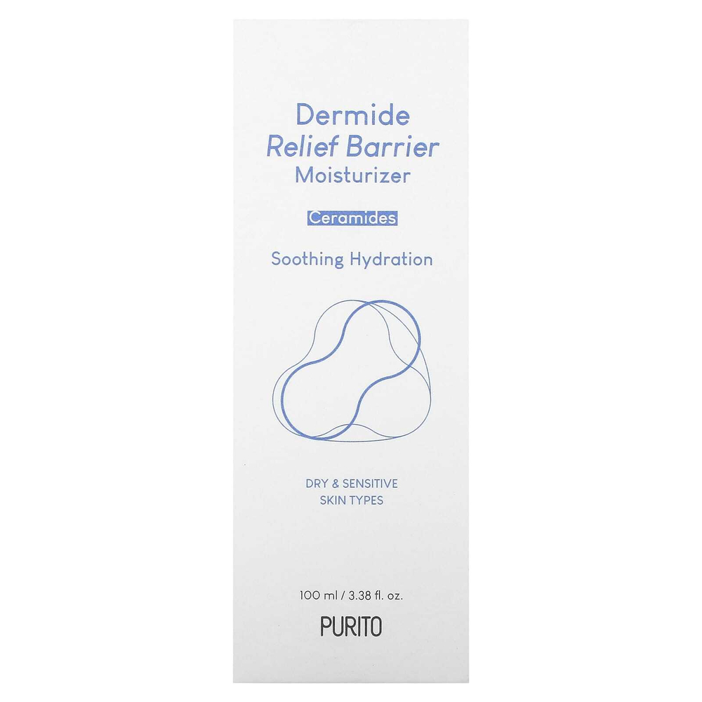 Purito, Dermide Relief, барьерное увлажняющее средство, для сухой и чувствительной кожи, 100 мл (3,38 жидк. унц.)