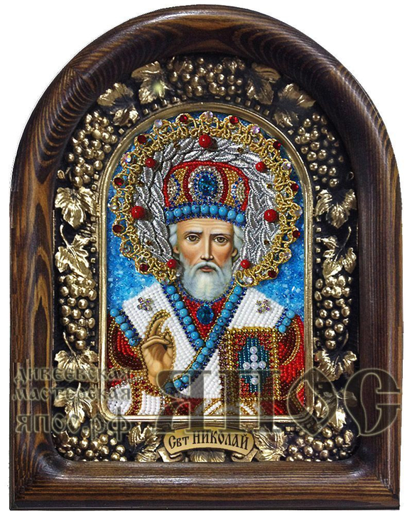 Икона Николай Чудотворец бисер