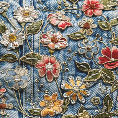 Деним и вышивка