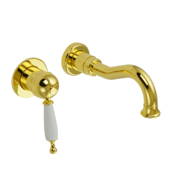 Смеситель для раковины настенный  Migliore Oxford 19171 золото