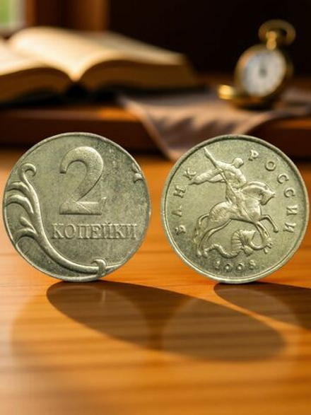2 копейки 1998 года Россия Проект Георгий Победоносец Копия пробной монеты бронза